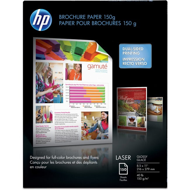 Papier pour brochures brillant HP - Blanc