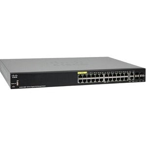 Wired Switch SG350-28MP,1RU,16K MAC Address,support SNMP, DHCP, IPv4, IPv6, Sysl