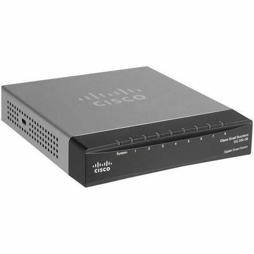 SG200-08 8-PORT GIGABIT SMART SWITCH,Wired, Support IPv4,IPv6,Syslog,DHCP,IEEE 8