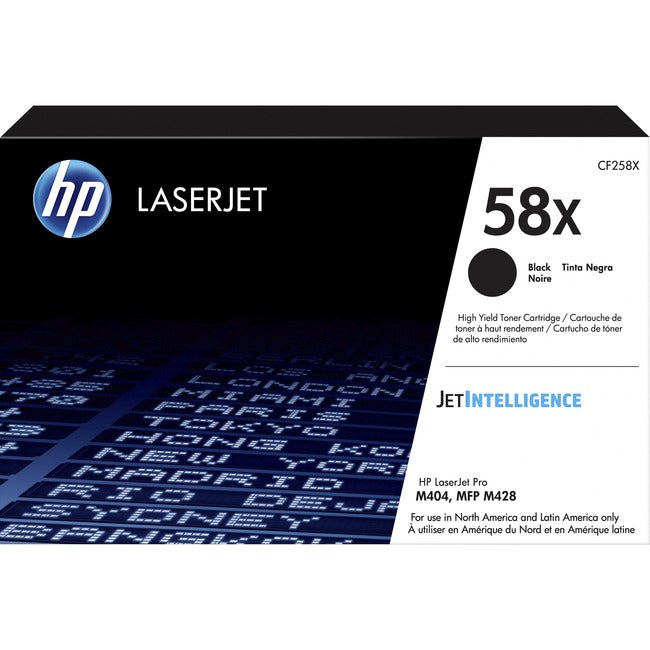 Cartouche de toner laser HP 58X (CF258X) d'origine à haut rendement - Noir - 1 unité