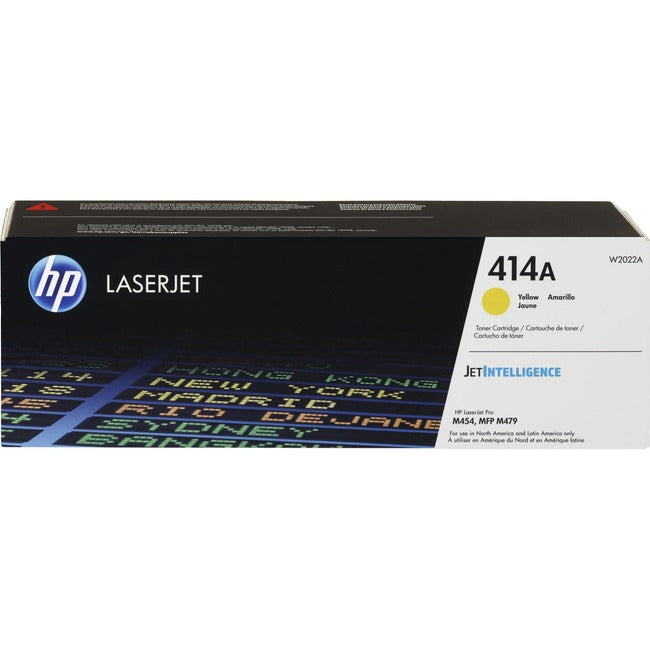 Cartouche de toner laser d'origine HP 414A (W2022A) - Jaune - 1 unité