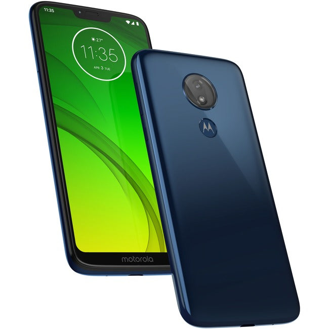 Motorola Mobility Moto G⁷ Power 32 GB Smartphone - 6.2" LTPS LCD HD+ 1570 x 720 - Kryo 250 GoldQuad-core (4 Core) 1.80 GHz + Kryo 250 Silver Quad-core (4 Core) 1.80 GHz - 3 GB RAM - Android 9.0 Pie - 4G - Marine Blue