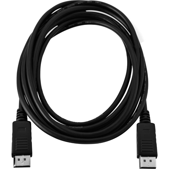 Câble vidéo noir V7 DisplayPort mâle vers DisplayPort mâle 2 m 6,6 pi