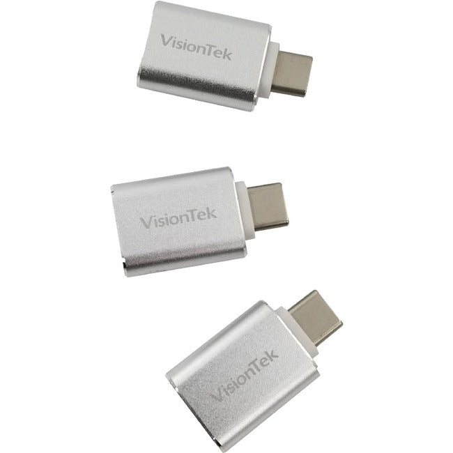 Adaptateur VisionTek USB C vers USB A (M/F) - Lot de 3