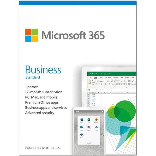 Microsoft 365 Business Standard - Pack Box - 1 utilisateur, 5 appareils - 1 an