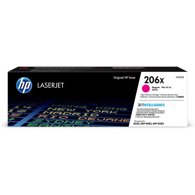 Cartouche de toner laser HP 206X d'origine à haut rendement - Magenta - 1 unité