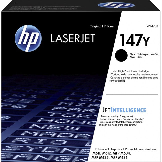 Cartouche de toner laser HP 147Y d'origine à rendement extra élevé - Noir - 1 unité