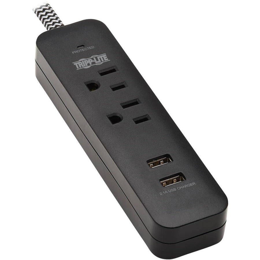 Parasurtenseur à 2 prises Tripp Lite by Eaton TLP206USB avec chargement USB