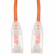 AddOn 5ft Orange CAT 6A Slim PVC Ethernet Cable Snagless Clear-Claw RJ-45 M/M