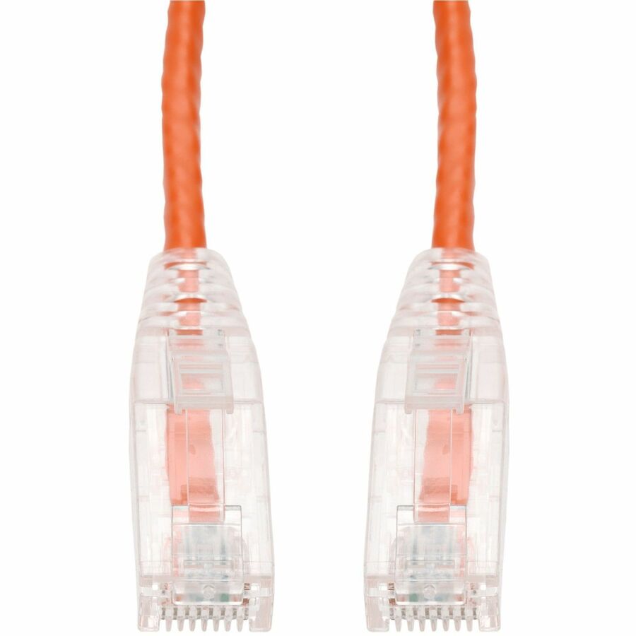 AddOn 5ft Orange CAT 6A Slim PVC Ethernet Cable Snagless Clear-Claw RJ-45 M/M