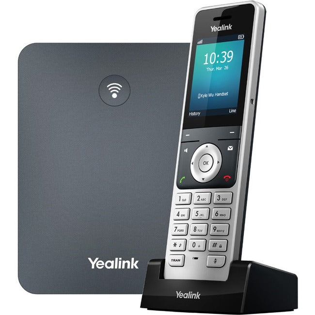 Téléphone IP Yealink W76P - Sans fil - Filaire - DECT - Montage mural, Bureau - Argent albâtre, gris classique
