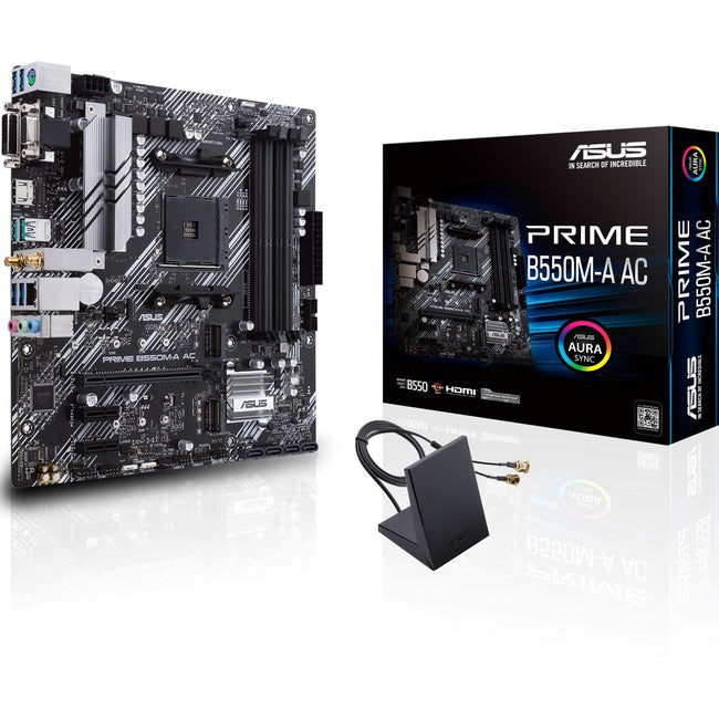 ASUSPRIME B550M-A AC 3e génération AMD RYZENAM4 4DDR4 128G MICROATX