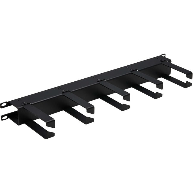 Gestionnaire de câbles horizontal Tripp Lite par Eaton - Anneaux métalliques, noir, 1U