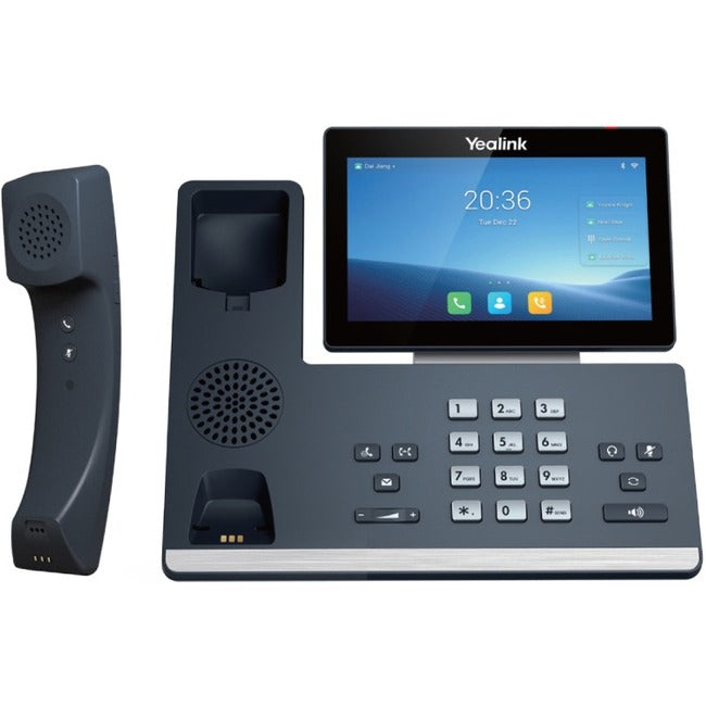 Téléphone IP Yealink T58W Pro - Avec/Sans Fil - Avec/Sans Fil - Bluetooth, Wi-Fi, DECT - Montage Mural, Sur Table - Gris Classique