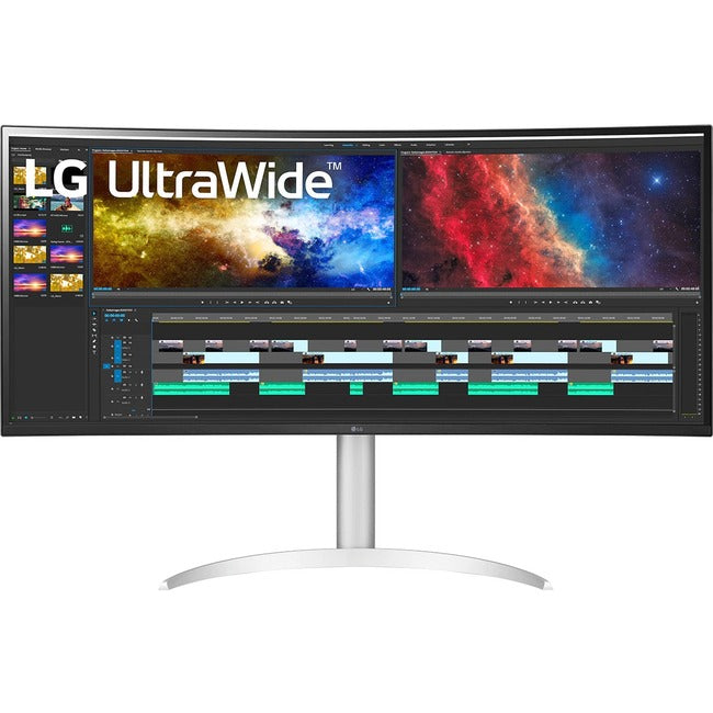 Moniteur LCD incurvé LG Ultrawide 38WP85C-W de 38 pouces de classe UW-QHD+ - 21:9 - Argent, Blanc