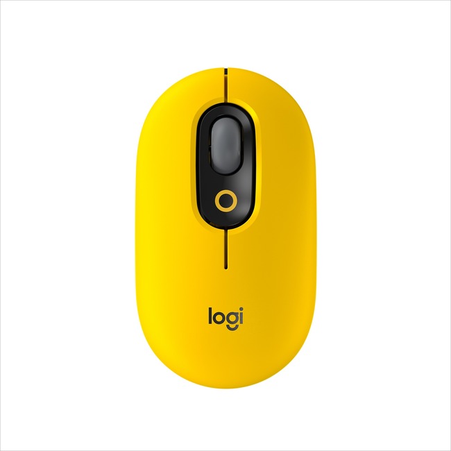 Souris Logitech POP avec emoji - Jaune éclatant