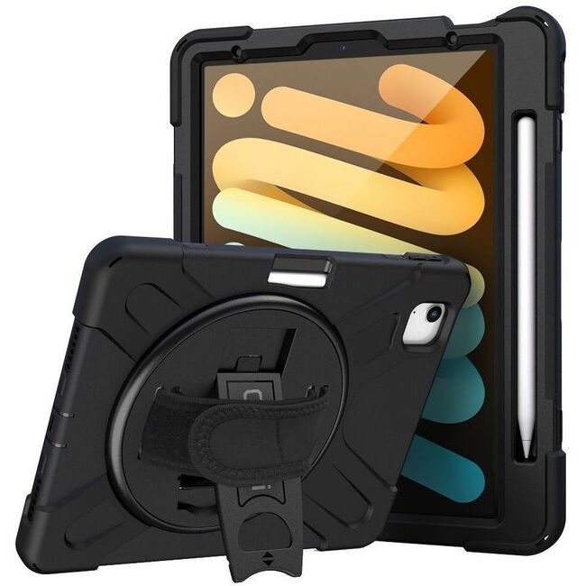 CODi Rugged Carrying Case Apple iPad mini (6th Generation) Tablet, Apple Pencil, Stylus - Black