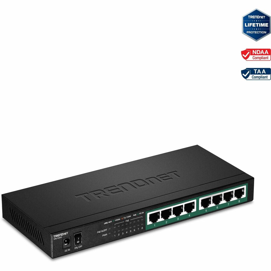 Commutateur PoE+ Gigabit à 8 ports TRENDnet TPE-TG83