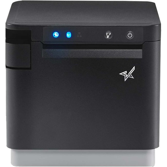 Star Micronics mC-Print3, Thermique, WLAN, Ethernet (LAN), USB, Lightning, CloudPRNT - Imprimante de reçus 3" - 250 mm/sec - Monochrome - Coupe-papier automatique - Couleur noire - Alimentation externe incluse