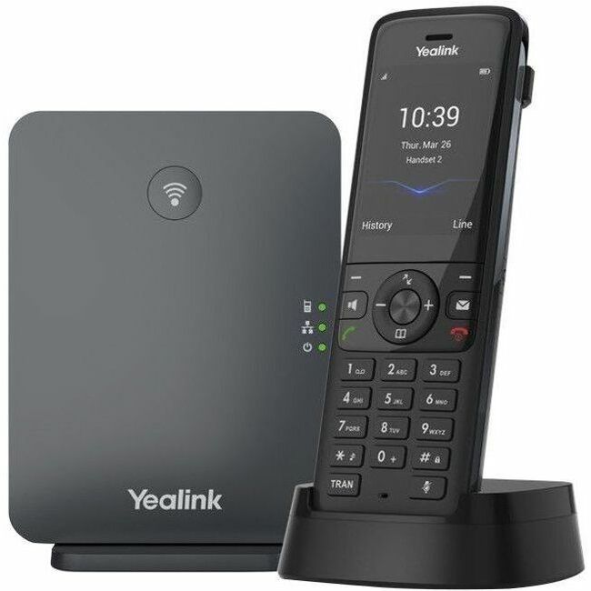 Téléphone IP Yealink W78P - Sans fil - Filaire - DECT - Bureau, Montage mural - Noir, Gris classique