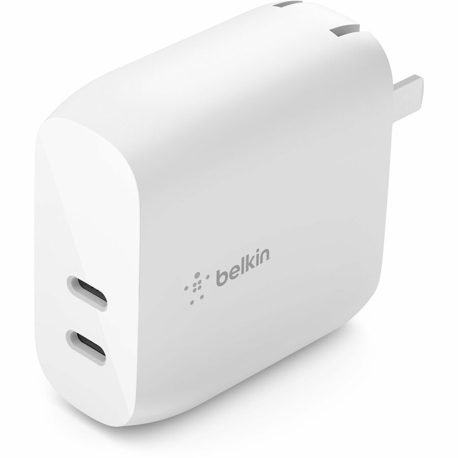 Belkin 40W Portable Dual Port USB-C Wall Charger - 2xUSB-C (20W) - Fast Charge - Power Adapter - White (2-pack)