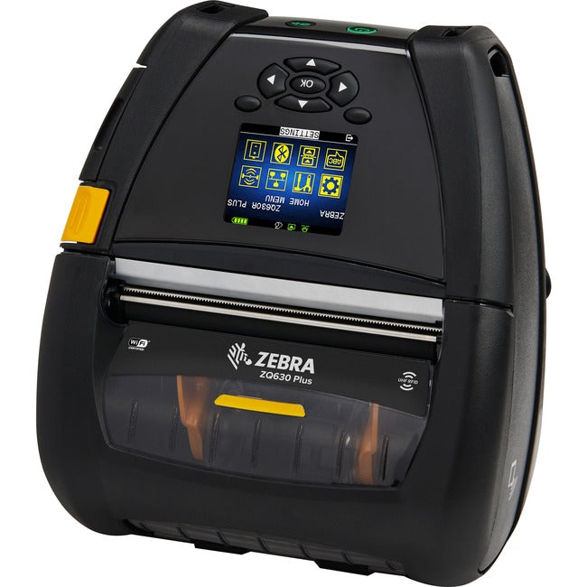 Imprimante thermique directe de bureau, industrielle et mobile Zebra ZQ630 Plus - Monochrome - Impression d'étiquettes/reçus - Bluetooth - LAN sans fil - Communication en champ proche (NFC) - RFID