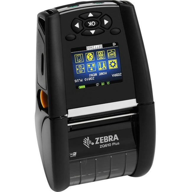Imprimante thermique directe de bureau, industrielle et mobile Zebra ZQ610 Plus - Monochrome - Impression d'étiquettes/reçus - Bluetooth - LAN sans fil - Communication en champ proche (NFC)