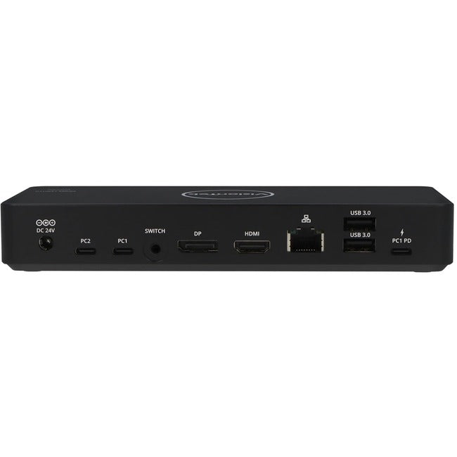 Station d'accueil KVM double système USB-C VisionTek VT2900 avec alimentation 100 W