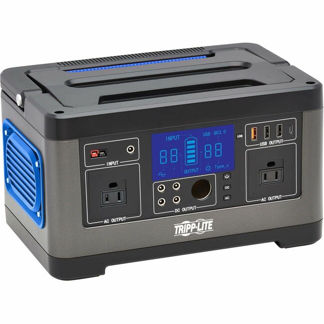 Centrale électrique portable Tripp Lite par Eaton - 500 W, lithium-ion (NMC), CA, CC, USB-A, USB-C, QC 3.0