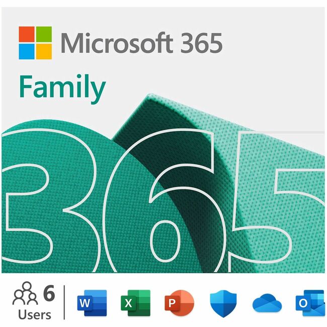 Microsoft 365 Famille - Licence d'abonnement - Jusqu'à 6 personnes - 1 an
