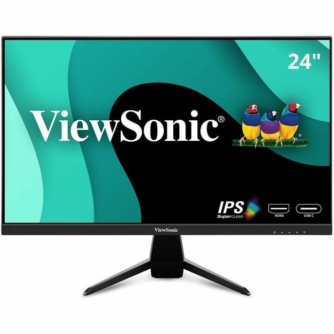 MONITEUR IPS VIEWSONIC 24 POUCES 1080P AVEC USB C 65 W ET HDMI.
