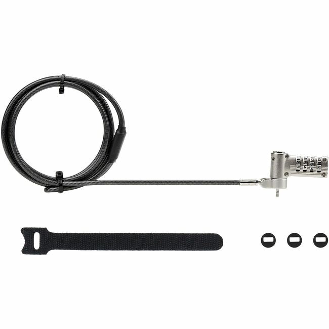 StarTech.com Universal Laptop Lock 6.6ft, Security Cable For Notebook Compatible w/Noble Wedge®/Nano/K-Slot; Keyless Combo. Locking Cable