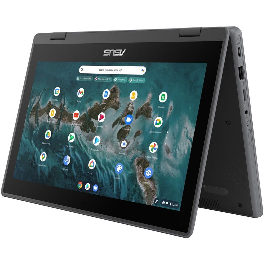 Asus Chromebook Flip CR11 CR1102FGA-CN1432T-CB Chromebook convertible 2 en 1 à écran tactile 11,6" - HD - Intel N-Series N100 - 4 Go - Mémoire flash 32 Go - Gris minéral