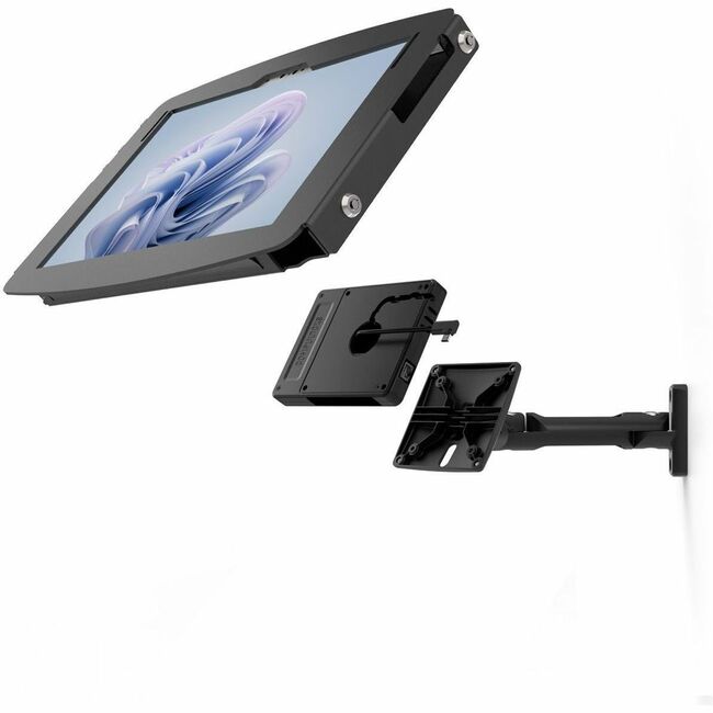 BOÎTIER COMPULOCKS SURFACE PRO 8-9 SPACE SUPPORT MURAL PIVOTANT PLUS HUB NOIR