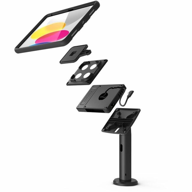 SUPPORT INCLINABLE MAGNÉTIQUE UNIVERSEL POUR TABLETTE COMPULOCKS 8 POUCES PLUS HUB NOIR