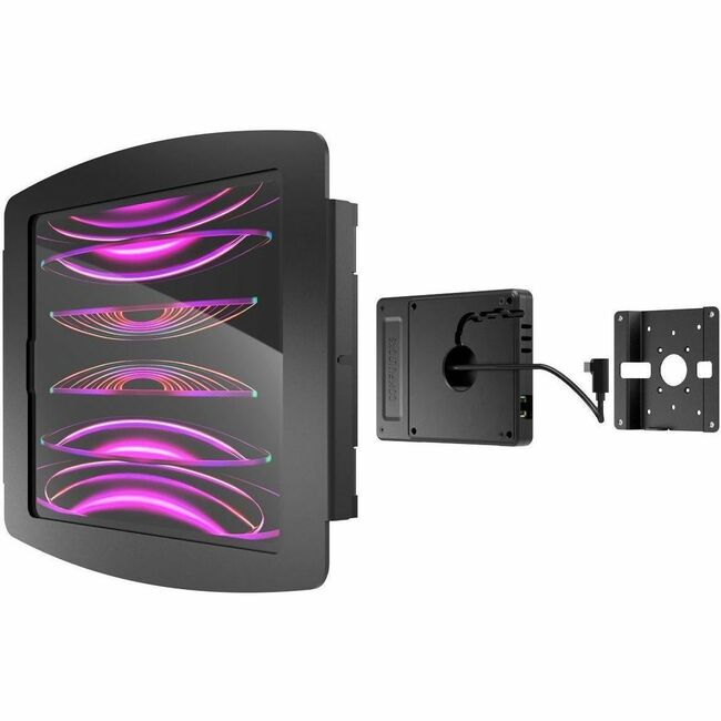 COMPULOCKS IPAD PRO 12,9 POUCES (3-6E GÉNÉRATION) BOÎTIER SPACE SUPPORT MURAL PLUS HUB BLA