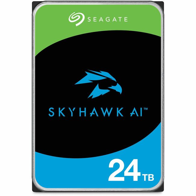 Disque dur Seagate SkyHawk AI ST24000VE002 24 To - 3,5" interne - SATA (SATA/600) - Méthode d'enregistrement magnétique conventionnel (CMR)