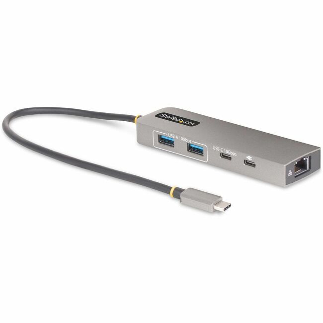 StarTech.com Hub USB-C 3 ports avec Ethernet 2,5 Gb et passthrough PD 100 W - Hub adaptateur USB-C vers 2 x USB-A/1 x USB-C, USB 3.2 10 Gbps Type-C