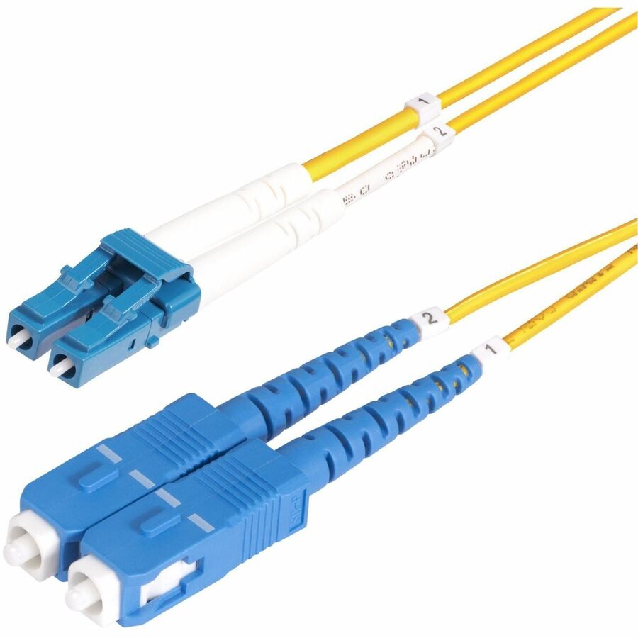 20M (65.6FT) LC TO SC (UPC) OS2 SINGLE MODE DUPLEX FIBER OPTIC CABLE, 9/125 M, 1
