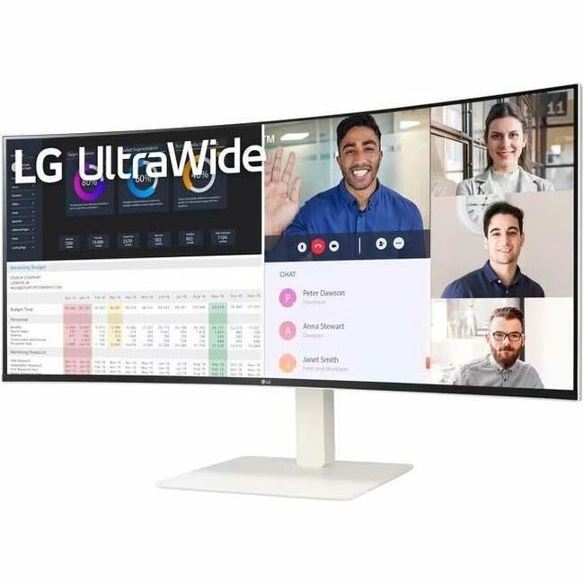 Moniteur LCD incurvé LG Ultrawide 38WR85QC-W de 38 pouces WQHD - 21:9 - Blanc