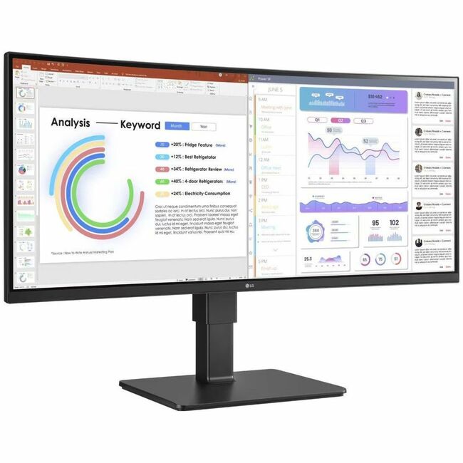 Moniteur IPS ultra-large LG 34INC 34BQ77QE-B, USB TYPE C