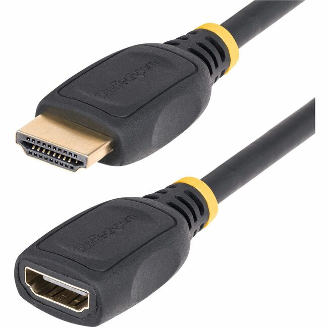 Câble d'extension HDMI 2.0 StarTech.com de 2 m (6,6 pi), câble de protection de port HDMI haute vitesse, 4K 60 Hz, cordon adaptateur d'extension HDMI mâle vers femelle