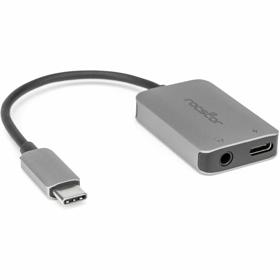 Rocstor Premium USB-C to Hi-Res AUX 3.5mm Audio with 100W Power Delivery (PD) Adapter