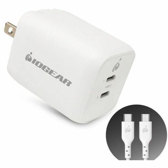 Chargeur GaN double USB-C 65 W IOGEAR GearPower