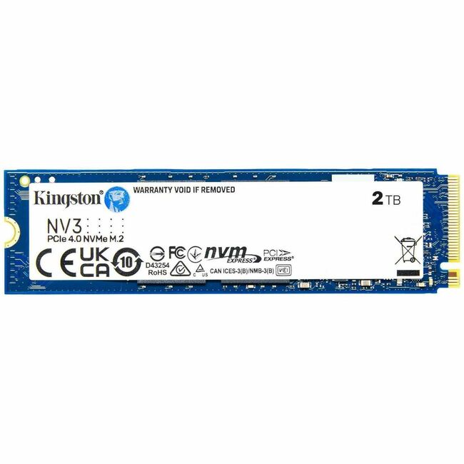 Disque SSD Kingston NV3 2 To - M.2 2280 interne - PCI Express NVMe (PCI Express NVMe 4.0 x4)