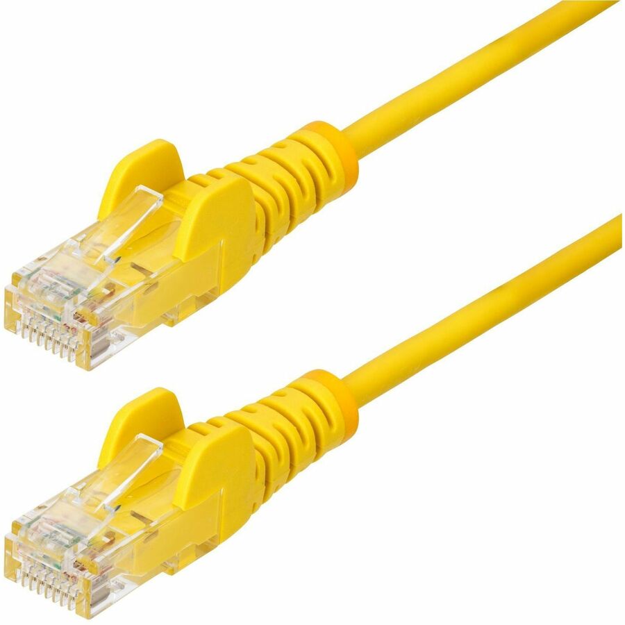 STARTECH 5FT YELLOW SLIM CAT6 ETHERNET CABLE, SNAGLESS, 100W POE, UTP, LSZH, 28A