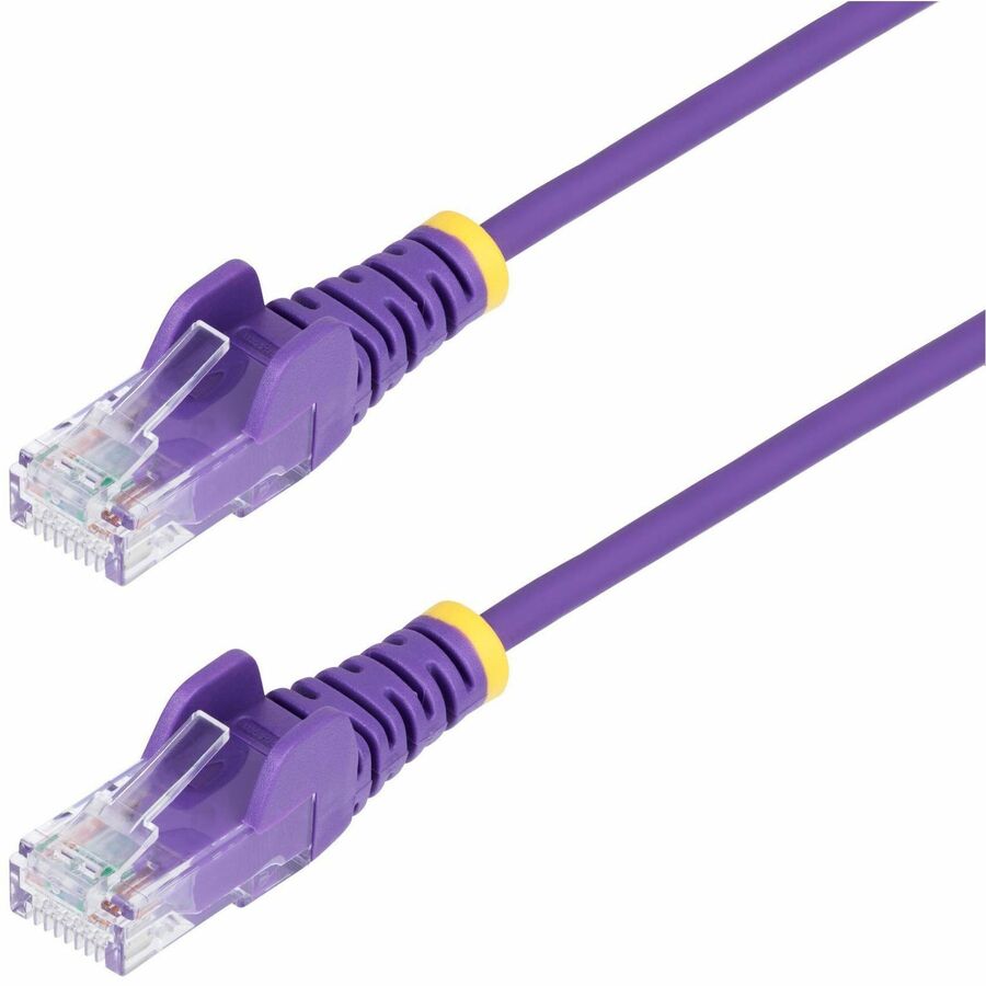 STARTECH 1FT PURPLE SLIM CAT6 ETHERNET CABLE, SNAGLESS, 100W POE, UTP, LSZH, 28A