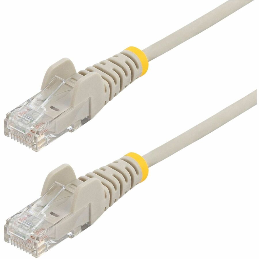 STARTECH 5FT GRAY SLIM CAT6 ETHERNET CABLE, SNAGLESS, 100W POE, UTP, LSZH, 28AWG