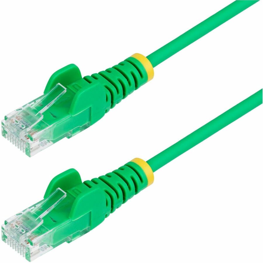 STARTECH 5FT GREEN SLIM CAT6 ETHERNET CABLE, SNAGLESS, 100W POE, UTP, LSZH, 28AW