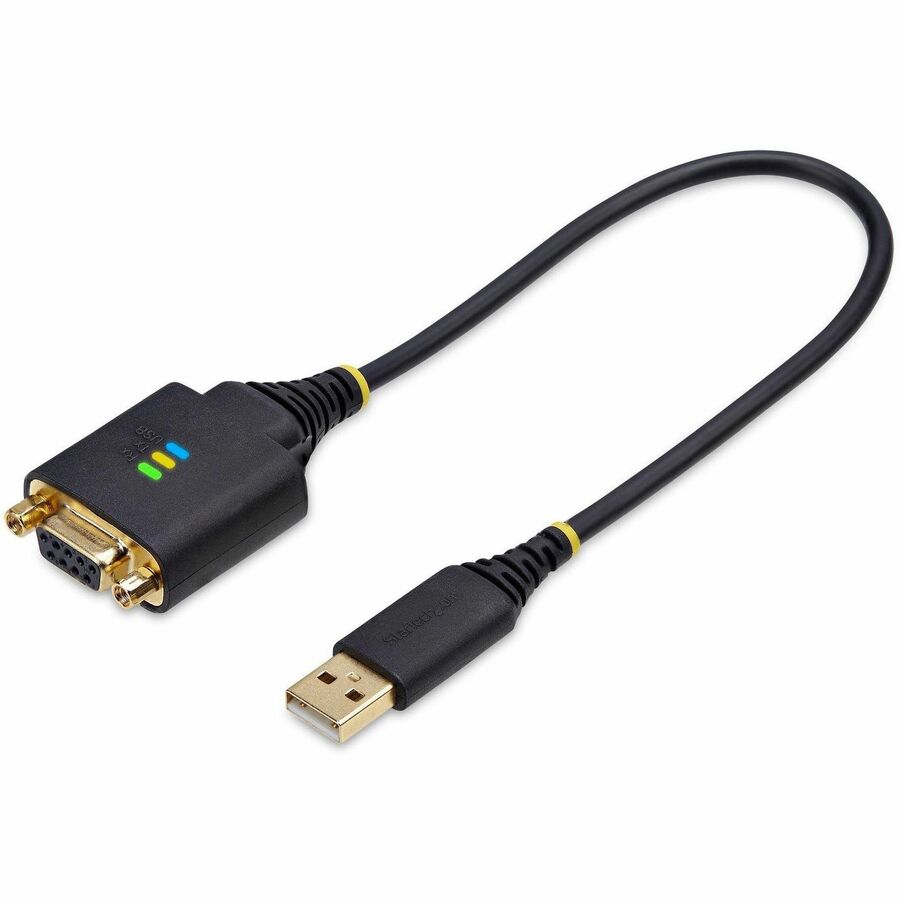 STARTECH 1FT (30CM) USB TO NULL MODEM SERIAL ADAPTER CABLE, COM RETENTION, FTDI,